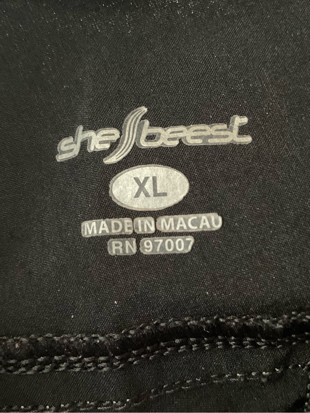 shebeest Black Cropped Cargo Pants with Contrast Stitching - Picture 4 of 4